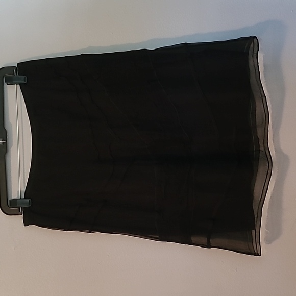 Max Studio SILK Special Edition Layered Decorative Stitched White Hem Skirt S - Picture 11 of 14